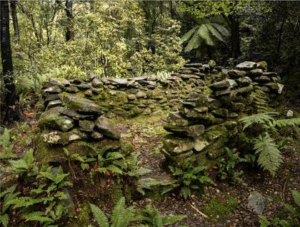 Historic stone hut ruins beside Devils Creek – thought to have last been used during the 1930s Depression [Lynsey]