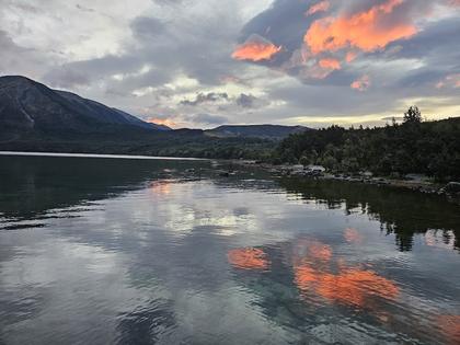 Sunset from jetty at Lake Rotoiti (Credit: Sara)