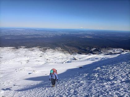 Gaining height above the ski field (Josh Mann)