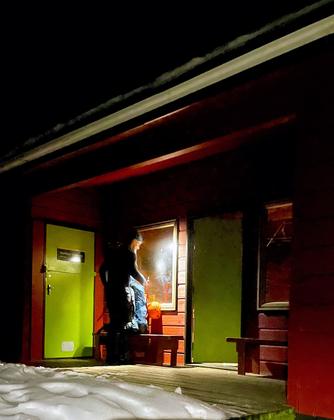 Photo: Arriving at Blyth Hut (Emily Shrosbree)