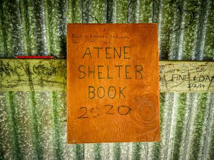 Record keeping at Ātene Shelter