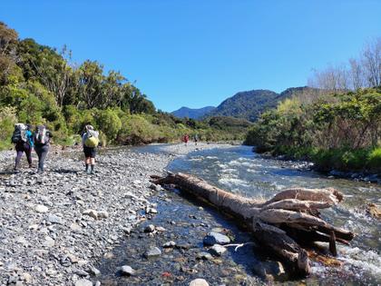 Walking up the Waiorongomai River