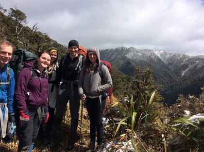 Finally getting a peek at the tops. Photo credit: Aimee.