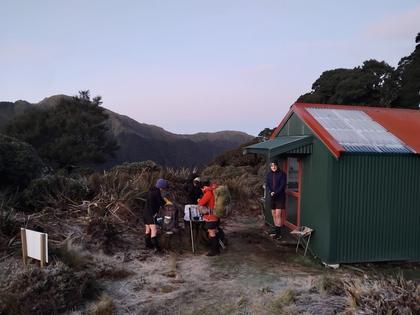 A slight frost at Dorset Ridge Hut