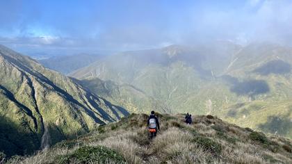 Descending from Dundas Hut into the valley