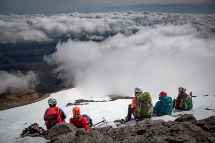 Resting above the scoria north side of Mt Taranaki