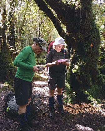 Garth and Natasha with the map