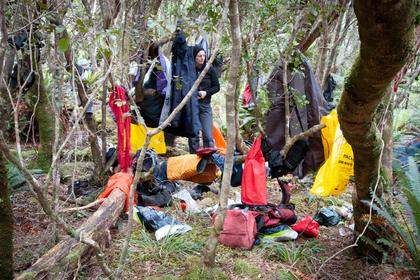 Campsite gear explosion