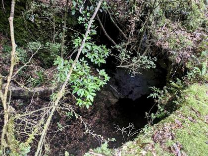 A small cave adjacent to the track (Photo credit: Karen)