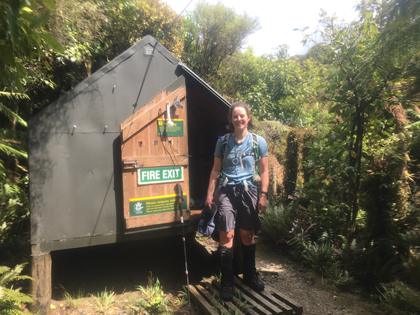 Emily at North Mangahao Bivvy
