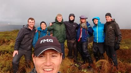 The summiting team atop Ruapimple. Photo credit: Jan.