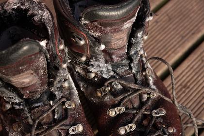 Ian’s boots. Photo credit: Ian.