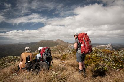 A rare fine day on the Tin Range. Mt Allen centre.