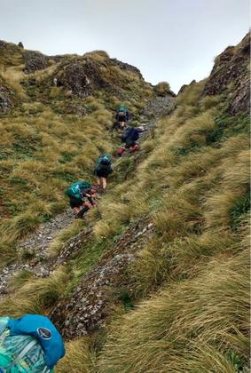 Clambering back up to Point 1412