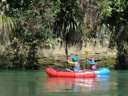After putting in at Omatane on day 2, it was a relaxing float down a new bit of river. Credit: Anne
