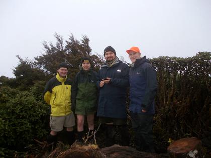 Team at Summit of Mt Matthews