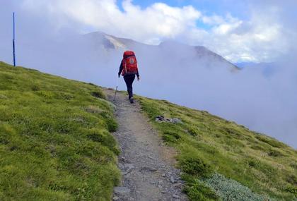 Heading onto the tops from Mt Arthur Hut