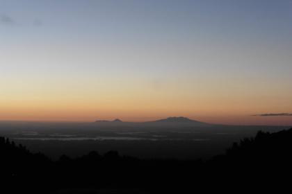 Sunrise from the Camphouse in Taranaki