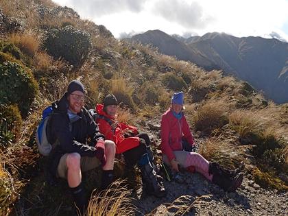 Trampers resting