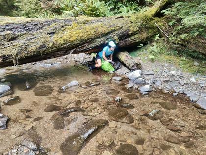 Neither of us were up to the Otorehinaiti limbo challenge.