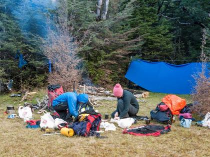 making camp