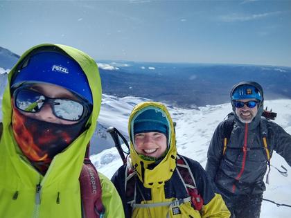 Tereza, Sophie and Henry near the Summit
