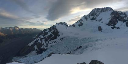 Sunset over Aoraki after our epic summit day