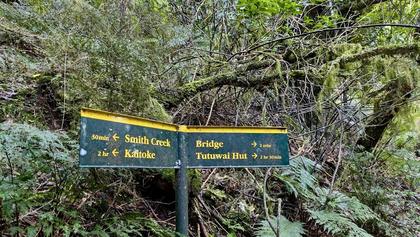 Tutuwai Hut – forever 2 hours and 30 minutes away.
