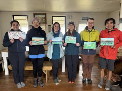 Pop-up WTMC art exhibition at Rangiwahia Hut