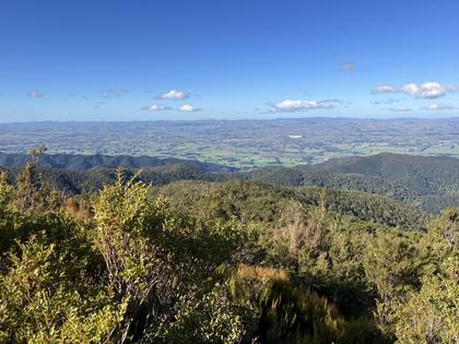 View from Mt Reeves ridge looking over Wairarapa