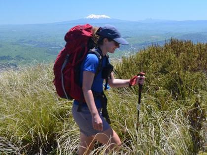 One tramper and Ruapehu