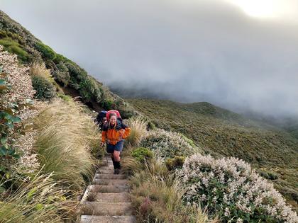 Lots and lots of stairs, but no rain (yet)