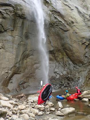 Below Awastone we race to be first into the free shower! Credit: Anne