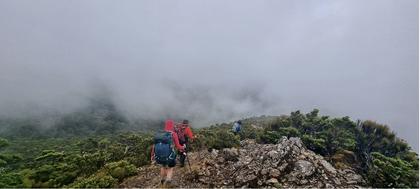 Descent down Omega Track