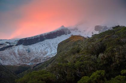 Photo by Yao. Our view in the morning from Holly Hut.