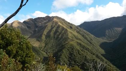 Overlooking a ridge while standing at Bannister