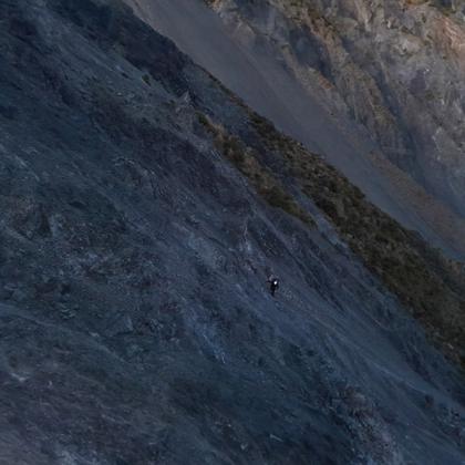 George Saddle - the final climb from Doddemeade Stream Seaward Kaikoura.