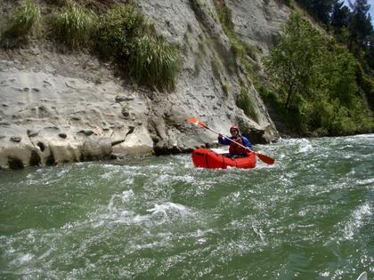 Anne bouncing along some waves after the Gravel Pit. Credit: Aimee