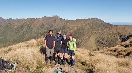 Team photo on East Peak. Photo credit: Matt C