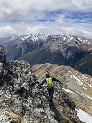 Beyond Mt Bealey the route eases considerably