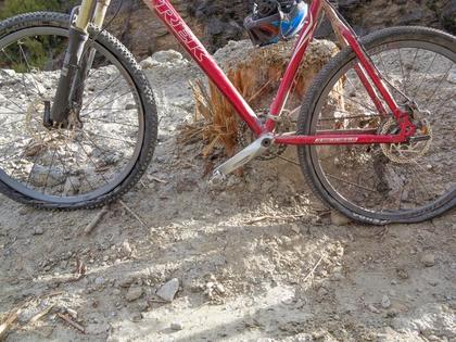After riding a mountain bike for 10 km on two flat tyres