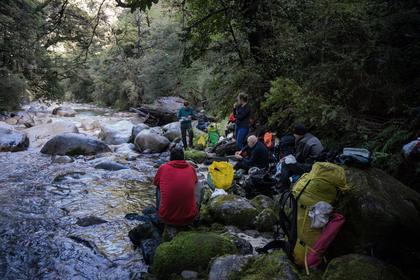 Lunch stop by the Owen River