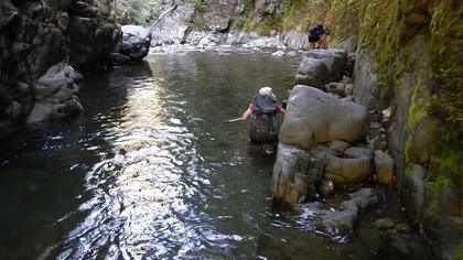 There were lots of deep pools to swim through in the gorge. Lots of fun on a hot summers day, but not a place you would want to be when the river levels are high or it is cold… Photo credit: Tony S.