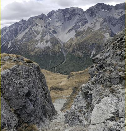 Looking back down – final climb up to Moss Pass