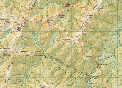 Topo map of Northern Tararuas