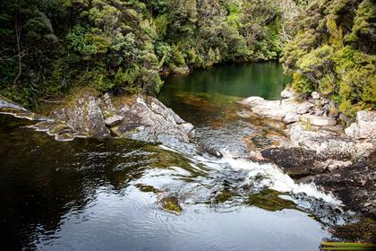 Stream dropping over Belltopper Falls