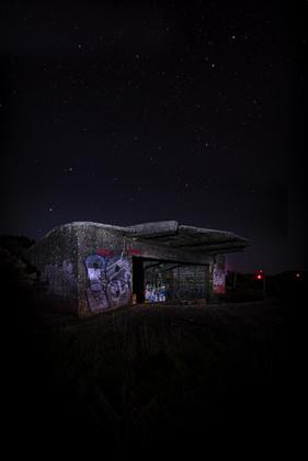 Makara Walkway gun emplacements - one of many facing out towards Cook Strait