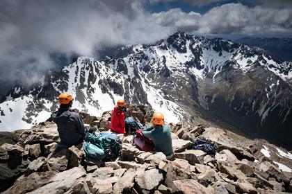 A luch stop just below the summit of Mt Cupola