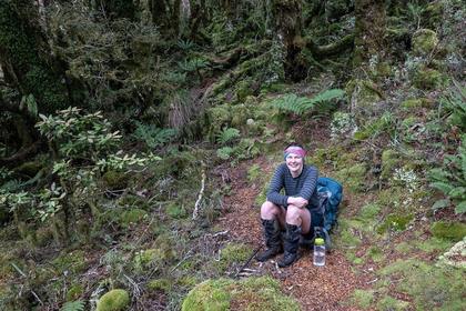 Enjoying the track up to Junction Knob. Photo credit: Tony.