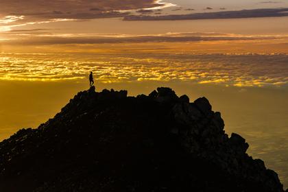 Behind Syme Hut at sunset